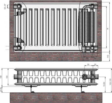 Termolux radiators Tips 22x200x1400 Ventil Compact, apakšas pievienojums cover photo