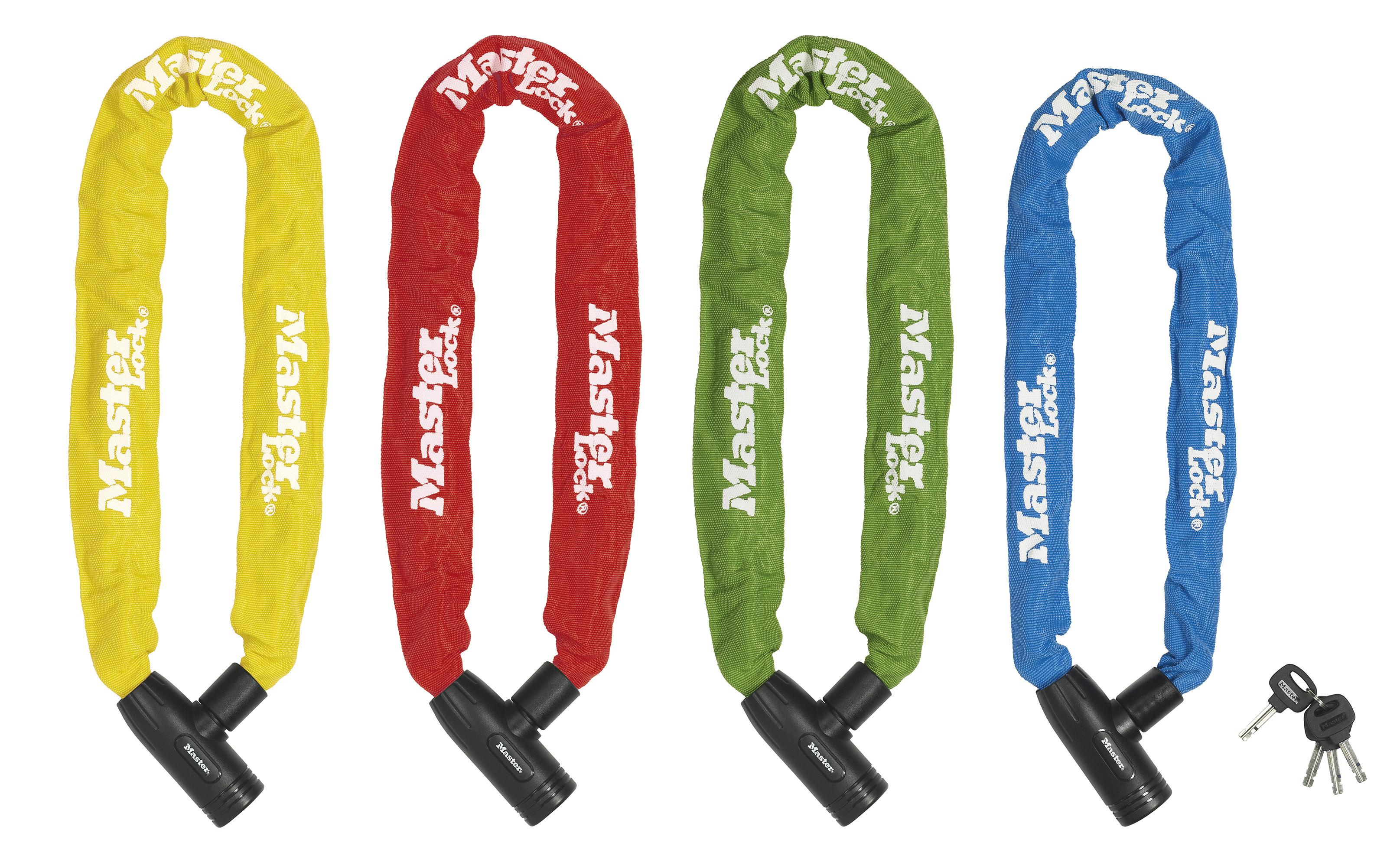 MasterLock velo ķēde ar atslēgu, krāsaina 8mm x 90 cm, 8391EURDPROCOL cover photo