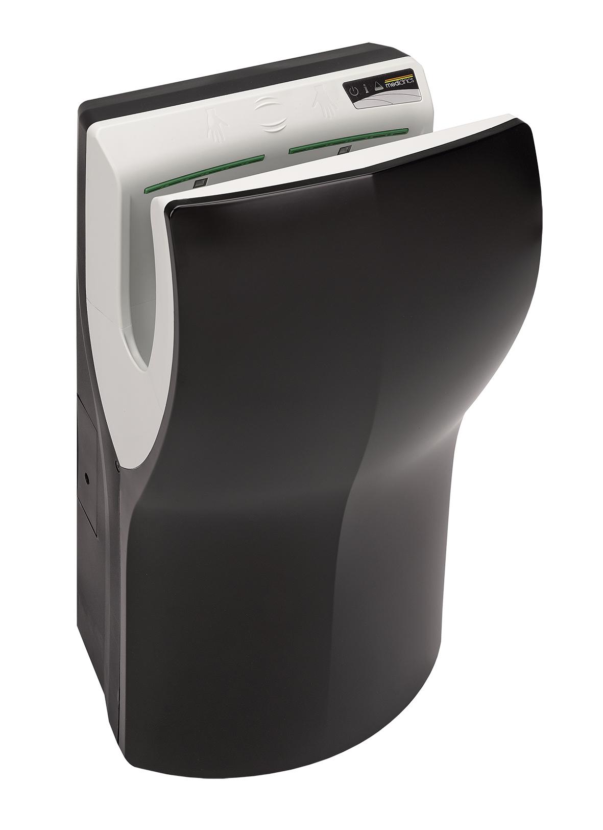 Mediclinics BLUE ANGEL Dualflow Plus hands-in roku žāvētājs ar HEPA filtru, ABS melns, automatic, M14AB-900W cover photo