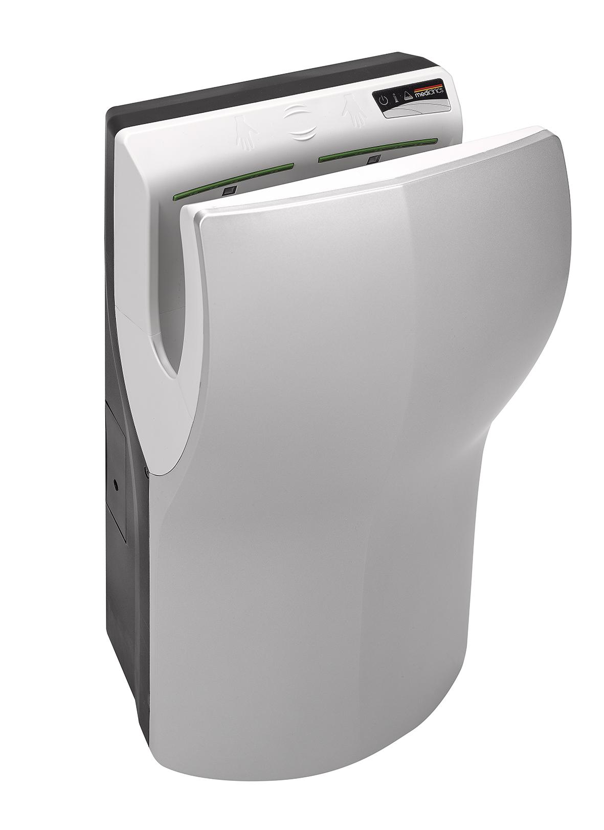 Mediclinics Dualflow Plus hands-in roku žāvētājs ar HEPA filtru + Ionizer, ABS, satin, automatic, M14ACS-I cover photo