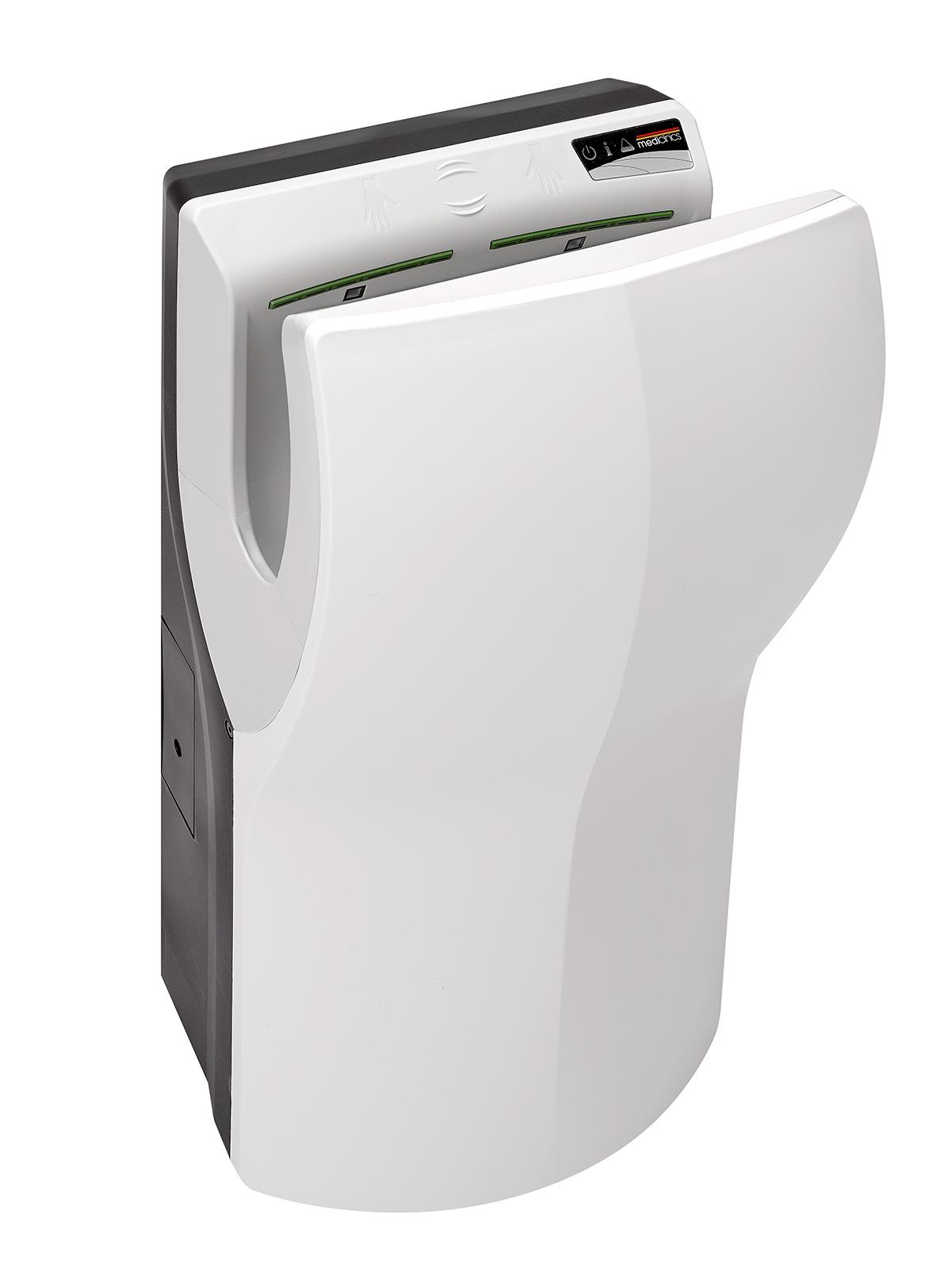 Mediclinics Dualflow Plus hands-in roku žāvētājs ar HEPA filtru, ABS balts, automatic. Brushless Motor, M24A cover photo