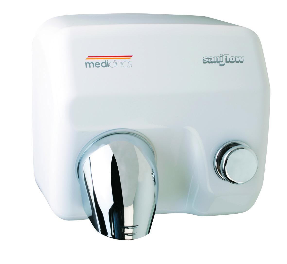 Mediclinics Saniflow roku žāvētājs, steel balts epoxy, push button, E05 cover photo