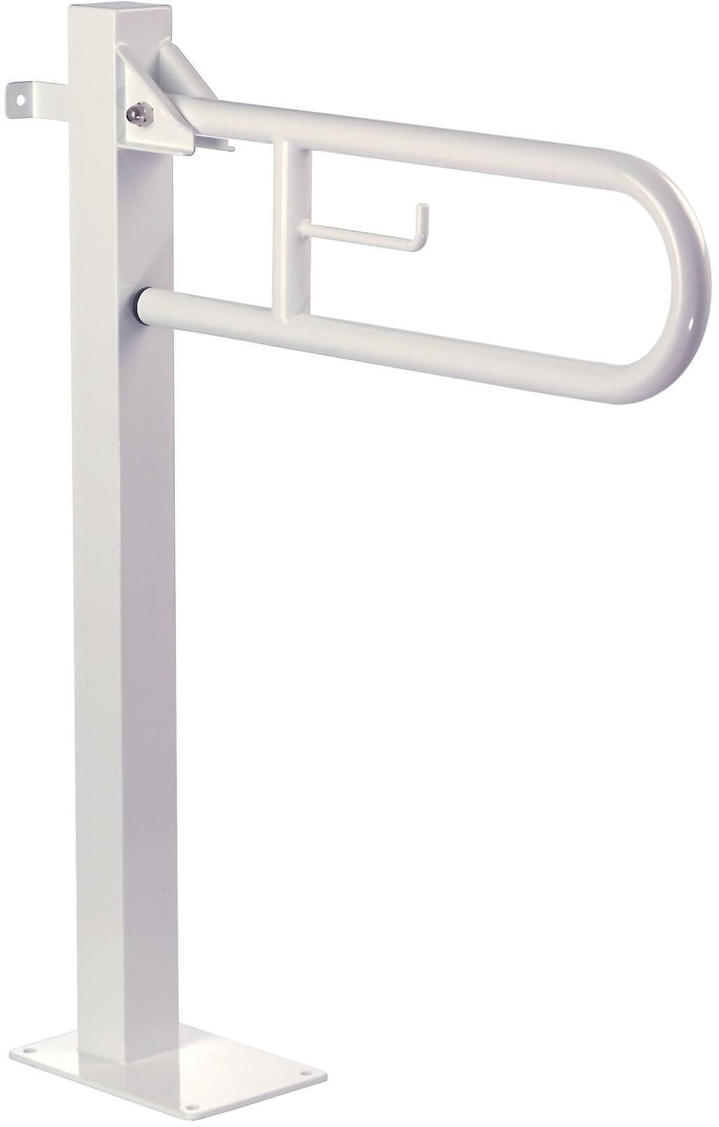 Mediclinics Swing-up grab bar, AISI 304 nerūsējošais tērauds, balts epoxy, L:721 x H:800 mm, BGC2710 cover photo