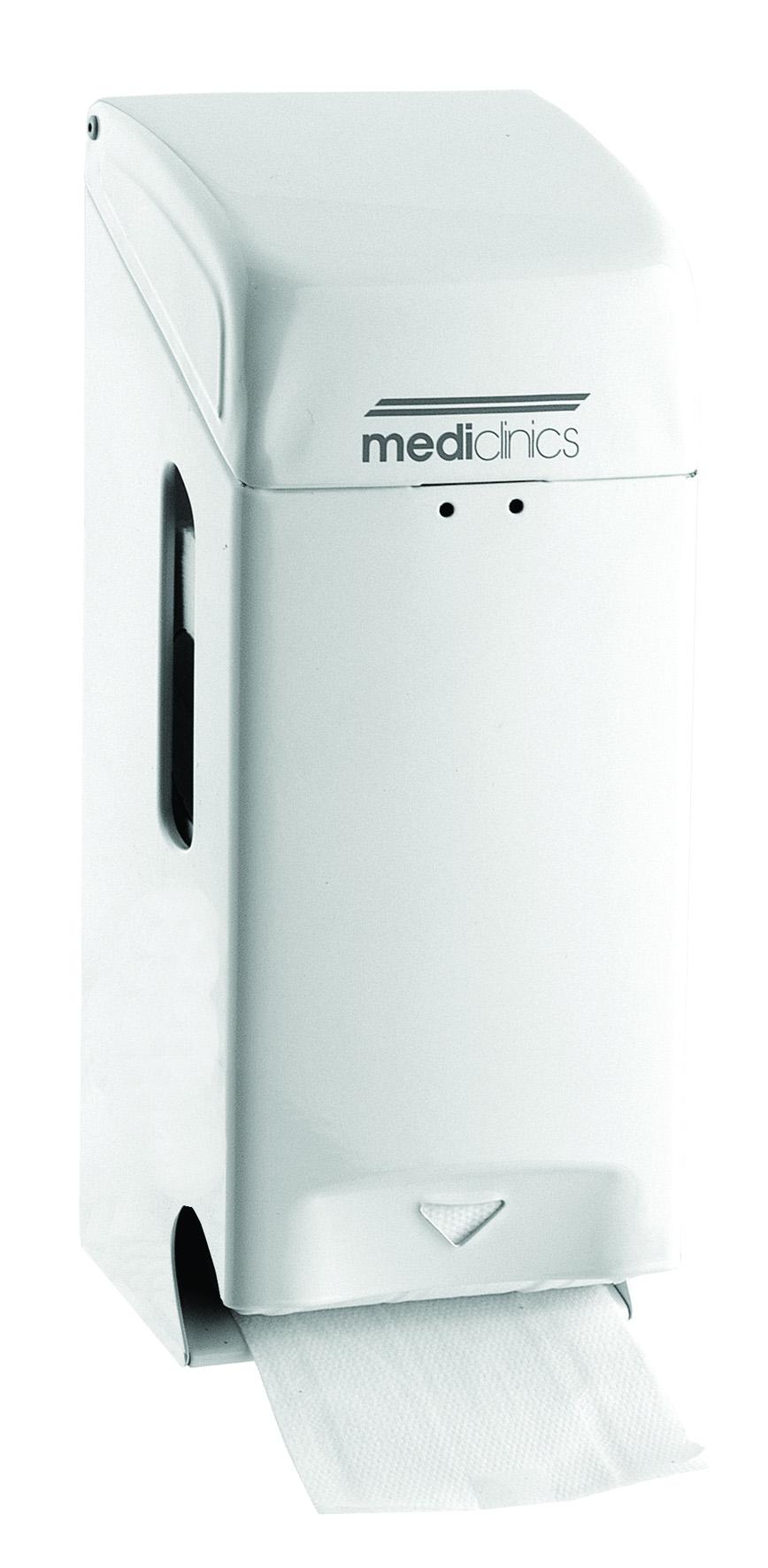 Mediclinics tualetes papīra dozators, 3 ruļļiem, tērauds, balts epoxy, PR0781 cover photo