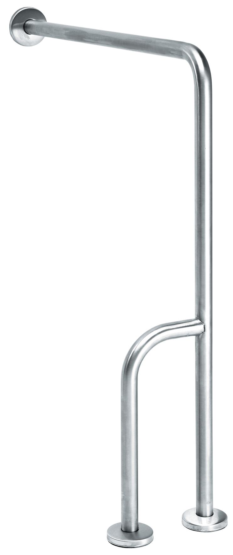 Mediclinics Wall/floor grab bar with 3 anchoring points, Right, AISI 304 nerūsējošais tērauds, satin, L:780 x H:750 mm, BSD020CS cover photo