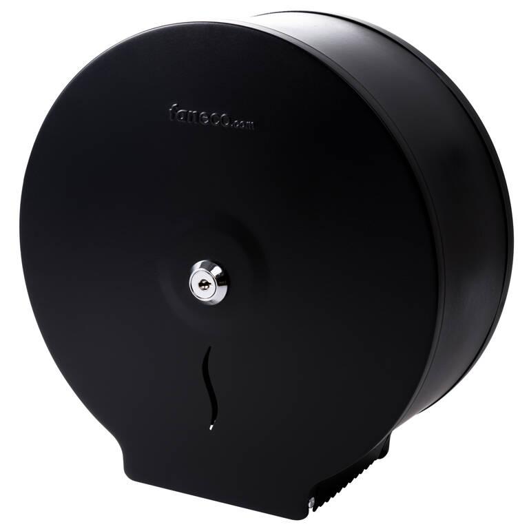 Faneco tualetes papīra turētājs HIT melns rullis - 18-23cm, pin 43mm, nerūsējošais tērauds, pulverkrāsots, atslēga, J25SJBL cover photo