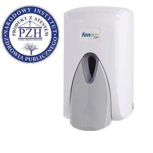 Faneco ziepju dozators POP manual, 500 ml pastiprināta plastmasa (ABS), balts / grey, atslēga , S500PGWG cover photo
