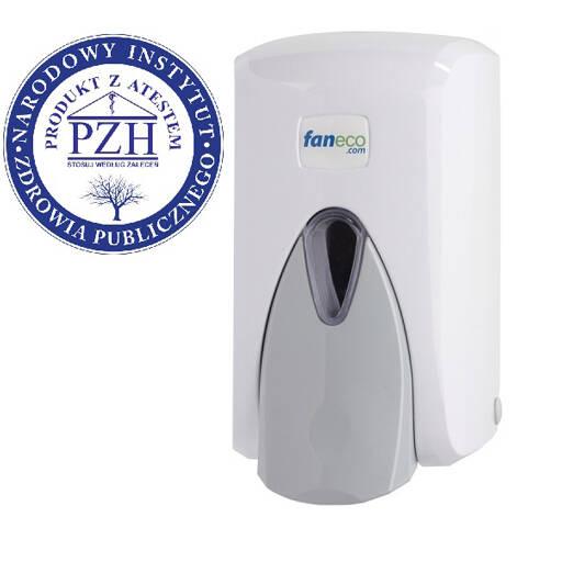 Faneco ziepju dozators POP putām, manual, 500 ml pastiprināta plastmasa (ABS), balts, atslēga , SF500PGWG cover photo