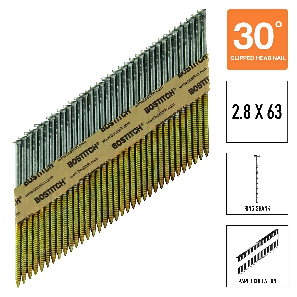 Bostitch P-TAPE 280-63 RING G12 2.2M, PT28R63G12 cover photo