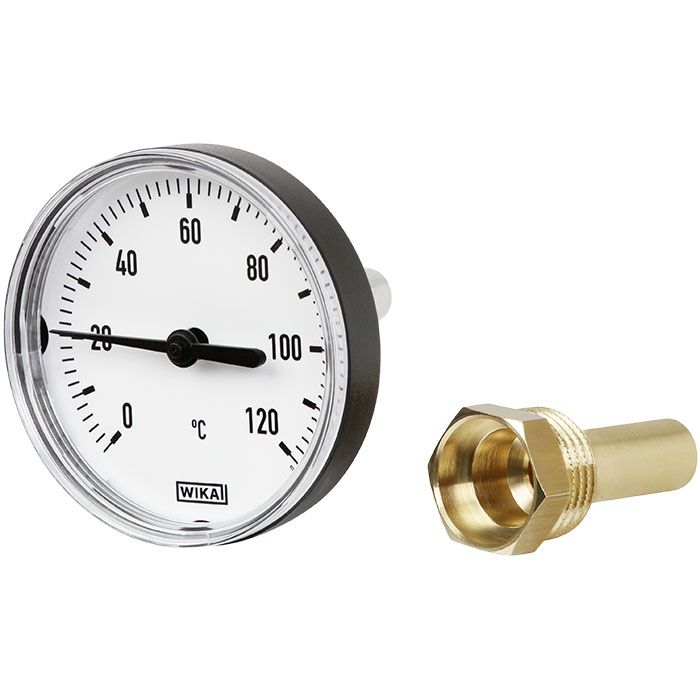 WIKA bimetāliskais termometrs D63mm 1/2'' L100mm 0-120 grC, 14138824 cover photo