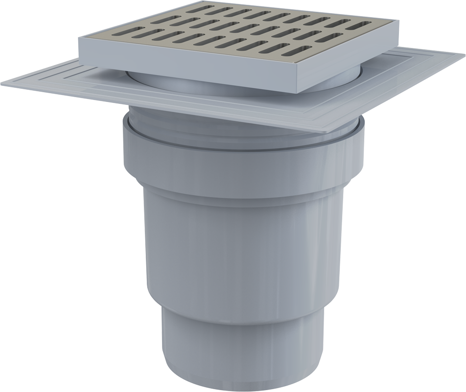 Alcaplast PP traps vertikāls 150x150/110 APV13 ner.reste slapjais /2-līmeņu kakls cover photo