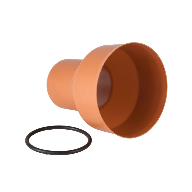Pipelife PVC kanalizācijas pāreja no uzmavas uz betona vai keramikas cauruli (termouzmava) OD200/300, 021304 cover photo