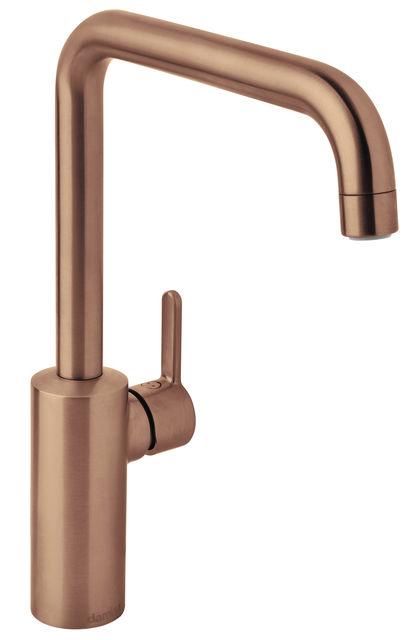 Damixa Silhouet maisītājs virtuvei augstais J-snīpis Rubclean, 8 L/min, berzts COPPER 740868700 cover photo