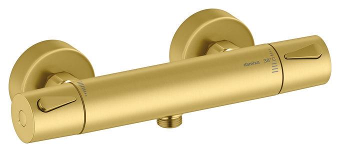 Damixa Silhouet termostata dušas maisītājs 1/2'' uz leju, berzts BRASS (PVD) 744007900 cover photo