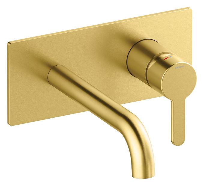 Damixa Silhouet maisītājs izlietnei iebūvējams v/a daļa, Square, 180mm snīpis, berzts BRASS (PVD) 746257900 cover photo