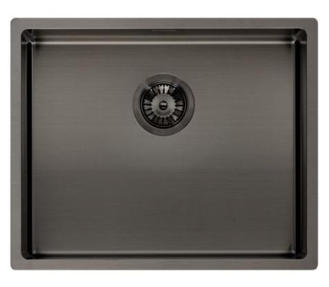 Reginox virtuves izlietne Miami (L), viena bļoda, 500x400mm, gun metal, R30721 cover photo