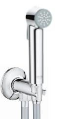 Grohe bidetta Trigger Spray 30 I, ar noslēdzošo ventili un izvadu no sienas, 1250mm, hroms, 26358000 cover photo