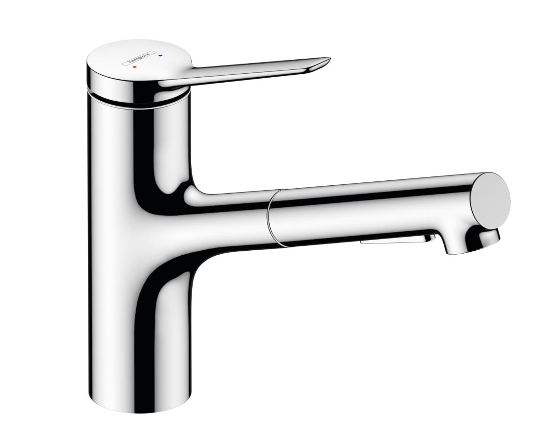 Hansgrohe maisītājs virtuvei ar izvelkamu dušu Zesis M33-150 2jet, hroms, HG74800000 cover photo