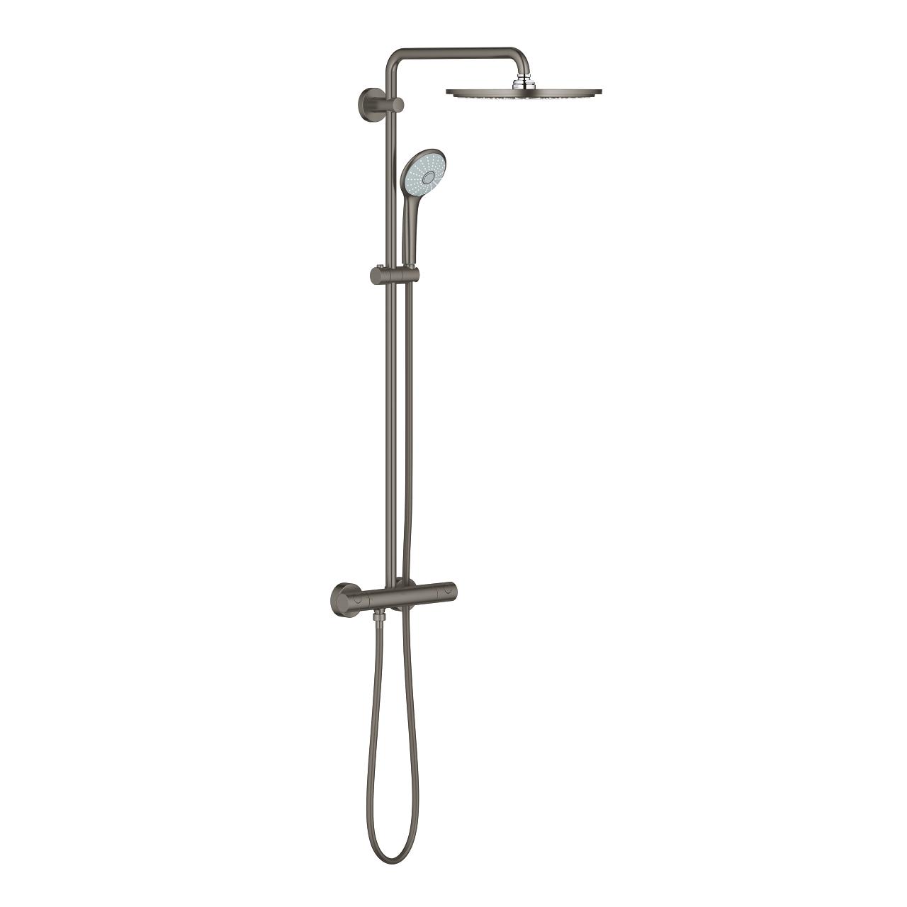 Grohe dušas sistēma ar termostatu Euphoria xL 310, rokas duša Euphoria 110 Massage, berzts hard graphite, 26075AL0 cover photo