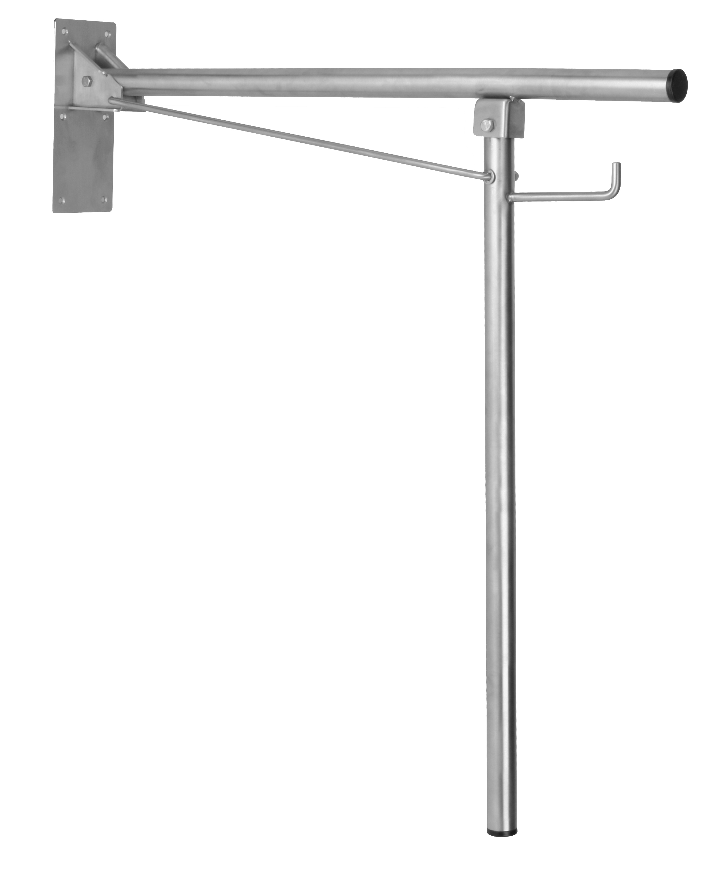 Mediclinics atbalsta rokturis Medinox, paceļams, ar atbalstu pret grīdu, 821x750mm, matētsnerūsējošais tērauds AISI 304, BGA0820CS cover photo