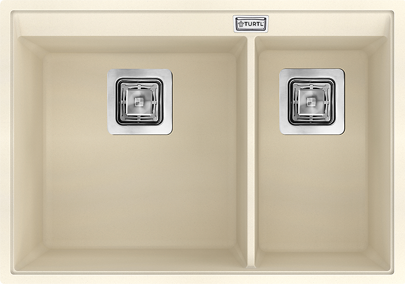 Turtl virtuves izlietne SQD150W-113 Blanched almond cover photo