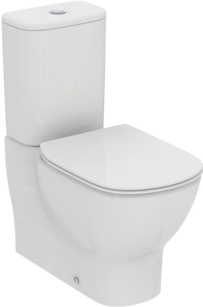Ideal Standard ECACTO grīdas klozetpoda komplekts ar skal. kasti (4/2.5L) un Soft-Close vāku, T371701 cover photo