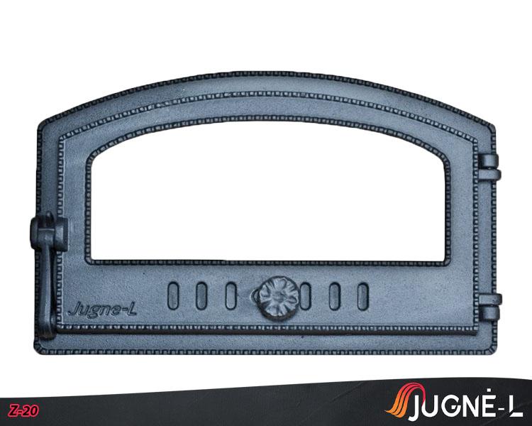 Jugne-L čuguna kamīna durvis ar stiklu Z-20, 470x290mm cover photo
