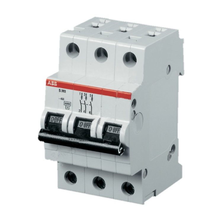 ABB automātiskais slēdzis 3P B16A 6kA (Icn) ProM Compact S203, 2CDS253001R0165 cover photo