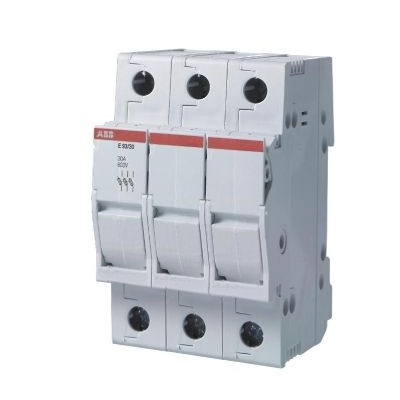 ABB cilindriskā drošinātāju atvienotājs 3P 10x38mm 32A E93 ProM Compact, 2CSM204753R1801 cover photo