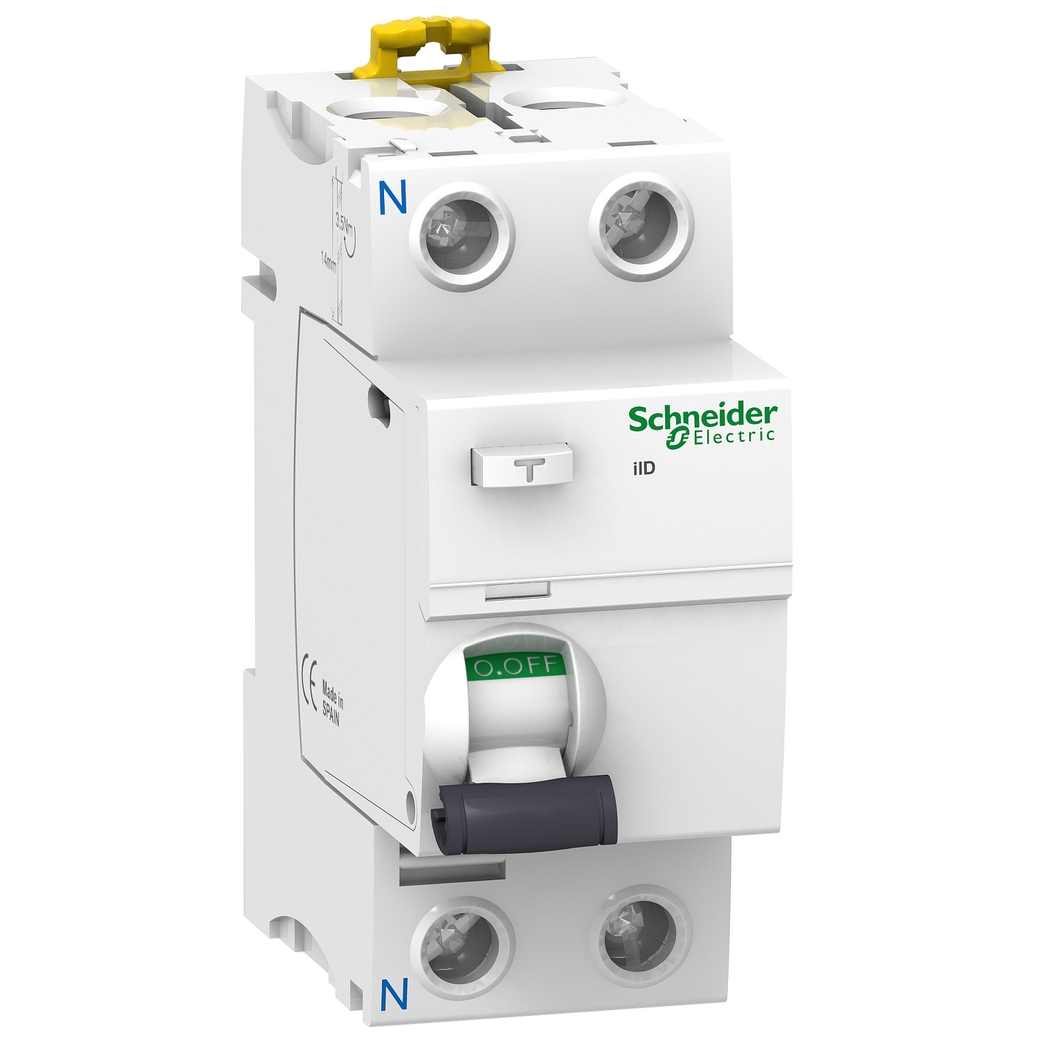 Schneider Electric noplūdes strāvas automātiskais slēdzis 2P 25A 30mA AC-tips iID Acti9, A9R41225 cover photo