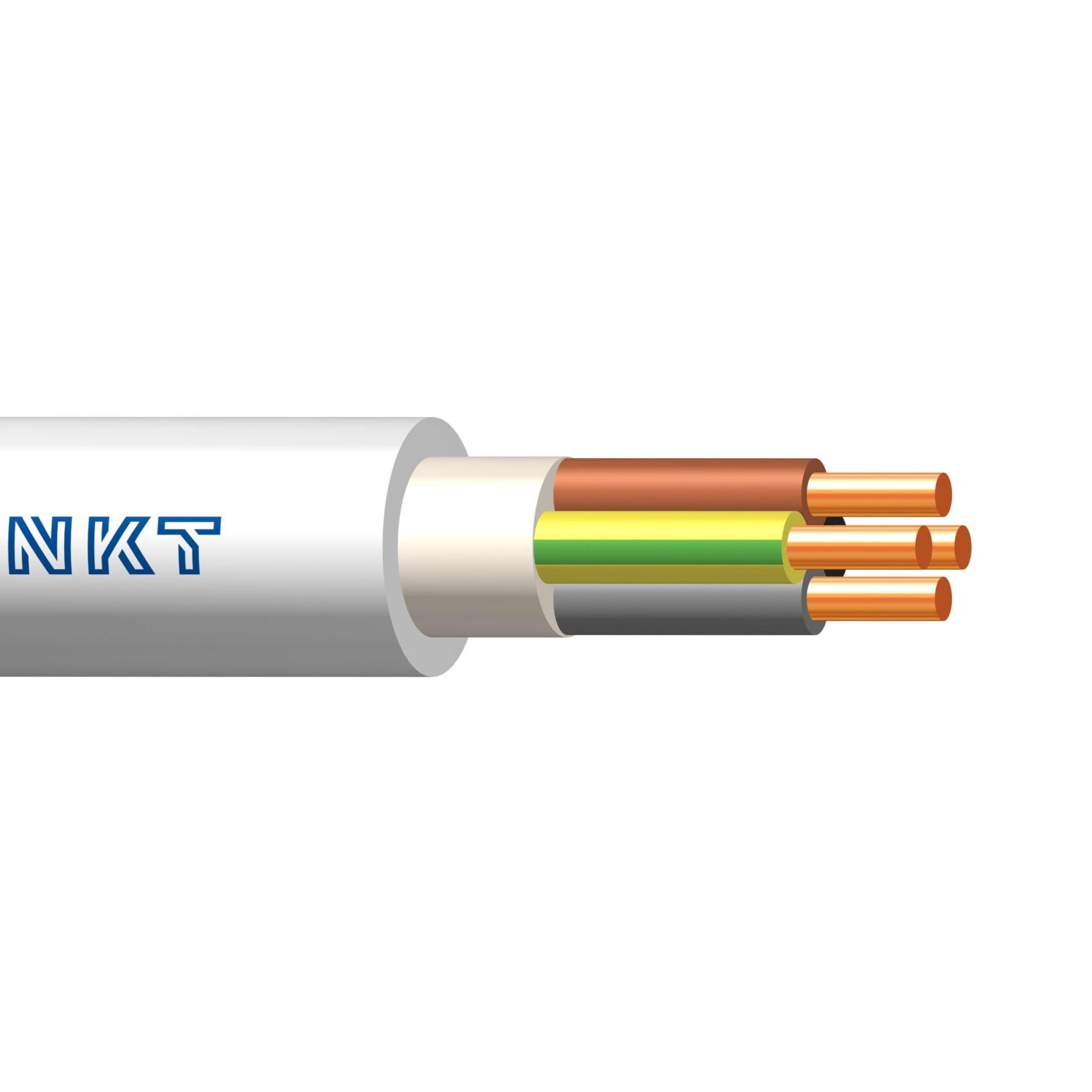 NKT instalācijas kabelis (N)YM-J 4x1.5mm² balts saiva, 172111012S0500 cover photo