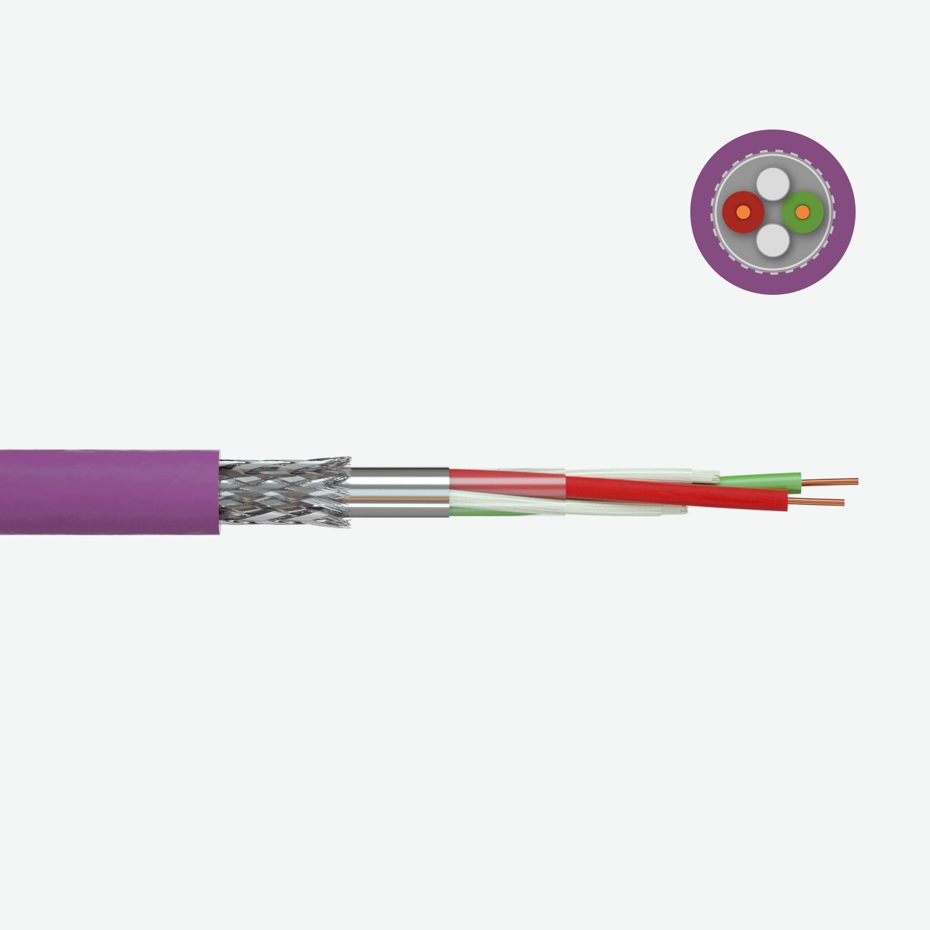 Faber profibus kabelis 1x2x0.64mm 2Y(St)CY VL, violets saiva, 100575 cover photo