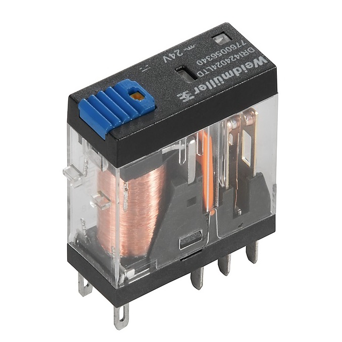 Weidmuller pārslēdzējrelejs 24VDC 10A 1CO LED TEST DRI, 7760056315 cover photo