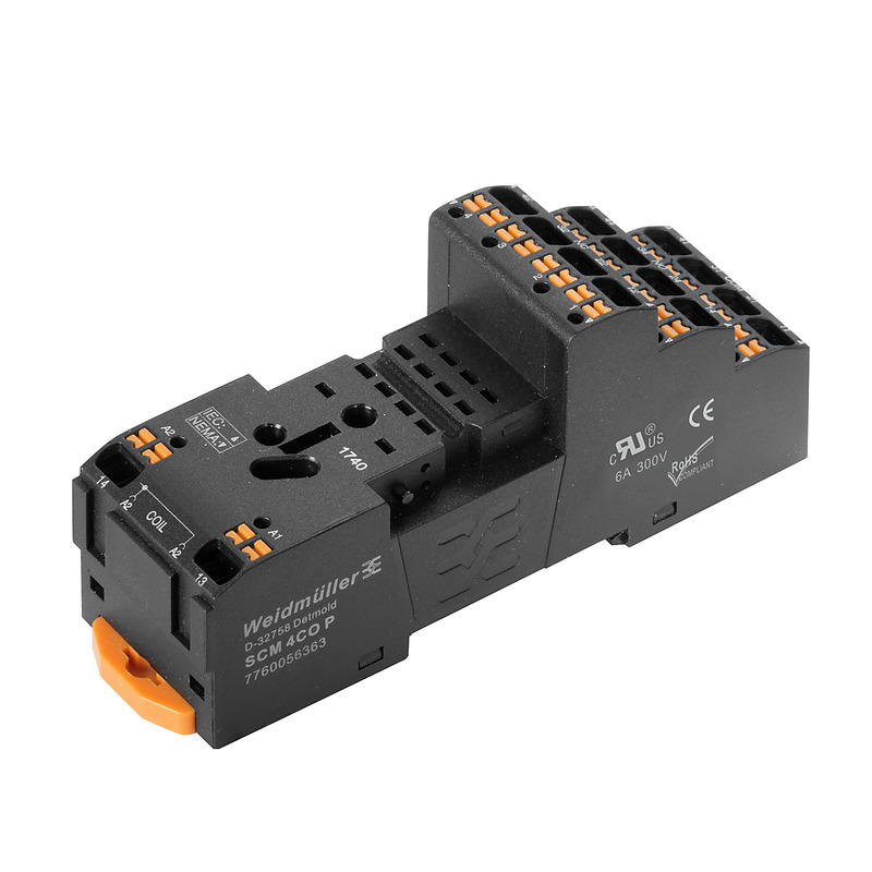 Weidmuller DRM releju pamatne 4CO 6A Push in, SCM 4CO P, 7760056363 cover photo