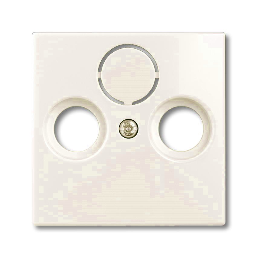 ABB Busch Jaeger centrālplate TV/R/SAT ligzdai 92 bēša Basic55, 2CKA001724A4284 cover photo