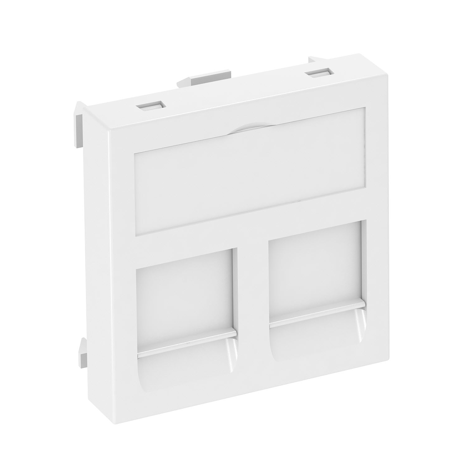 OBO Betterman adapteris 2xRJ45 Keystone datu ligzdām 45x45mm balts Rapid 45, 6119214 cover photo
