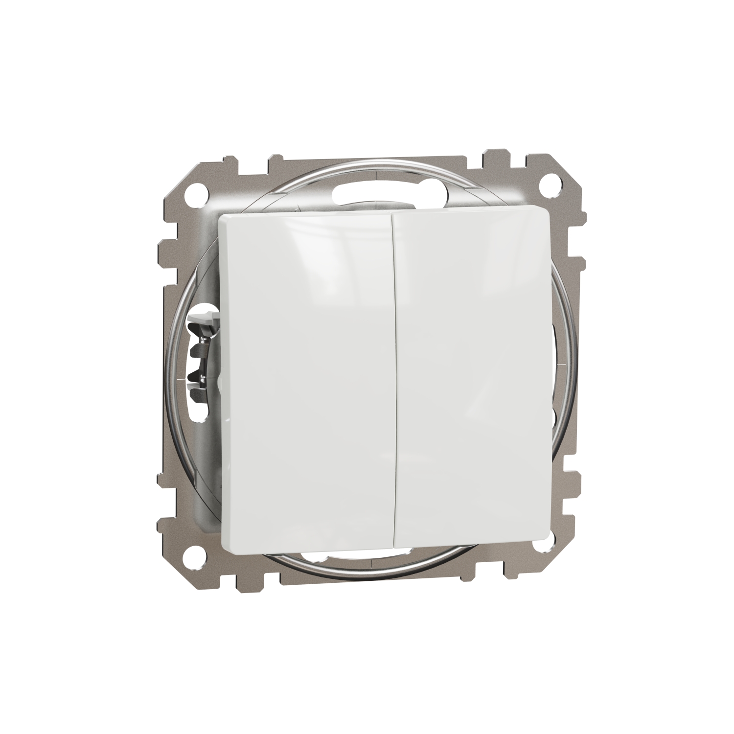 Schneider Electric divu taustiņu slēdzis (1+1) z/a (meh.) balts SEDNA Design, SDD111105 cover photo