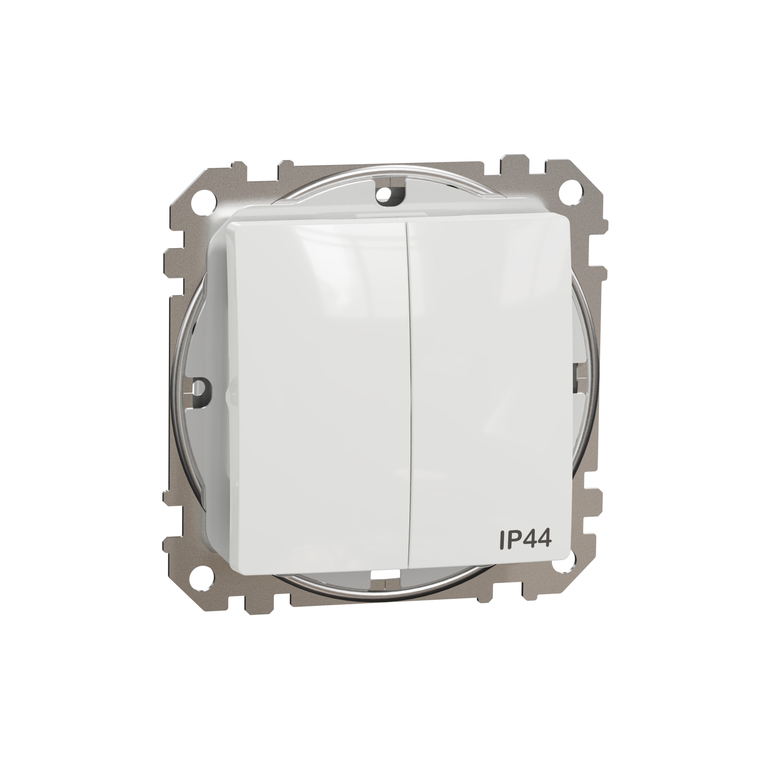 Schneider Electric divu taustiņu slēdzis (1+1) z/a (meh.) balts IP44 SEDNA Design, SDD211105 cover photo