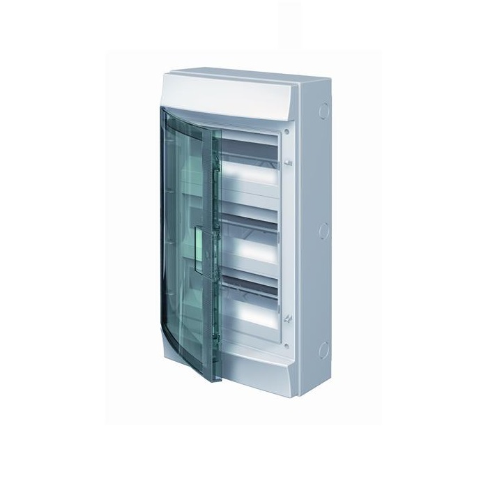 ABB sadalne v/a 36mod (3x12 mod) pelēka ar caurspīdīgām durvīm IP65 IK08 Mistral65 750, 1SLM006503A1216 cover photo