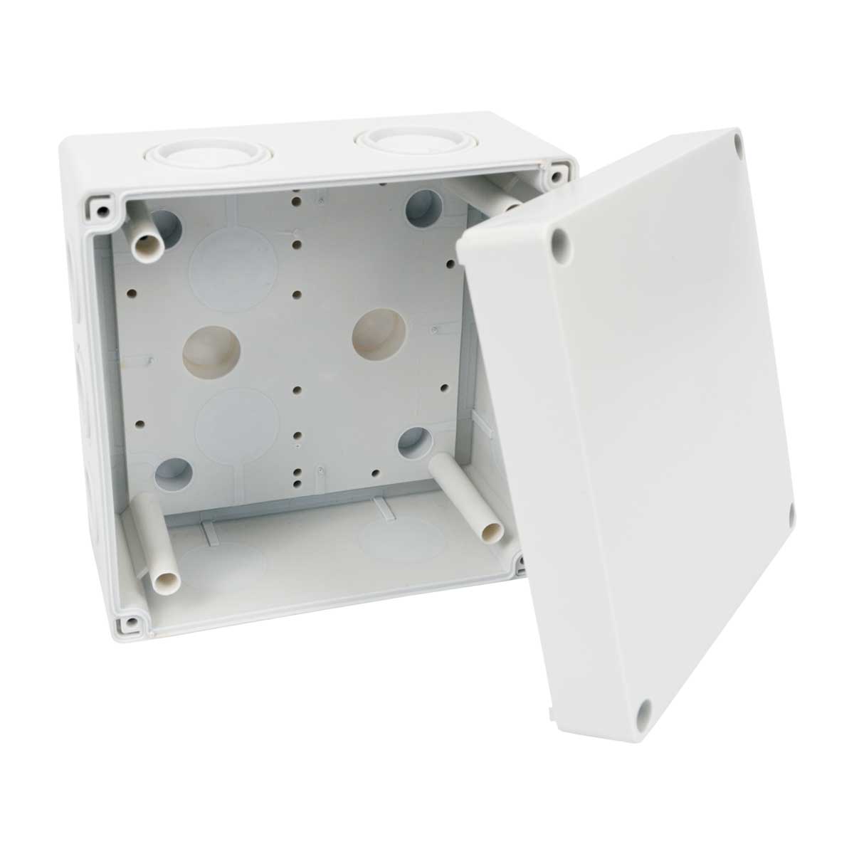 Kopos nozarkārba v/a D=126x126x53mm pelēka ar vāku UV IP66 KSK125, KSK 125 KA cover photo