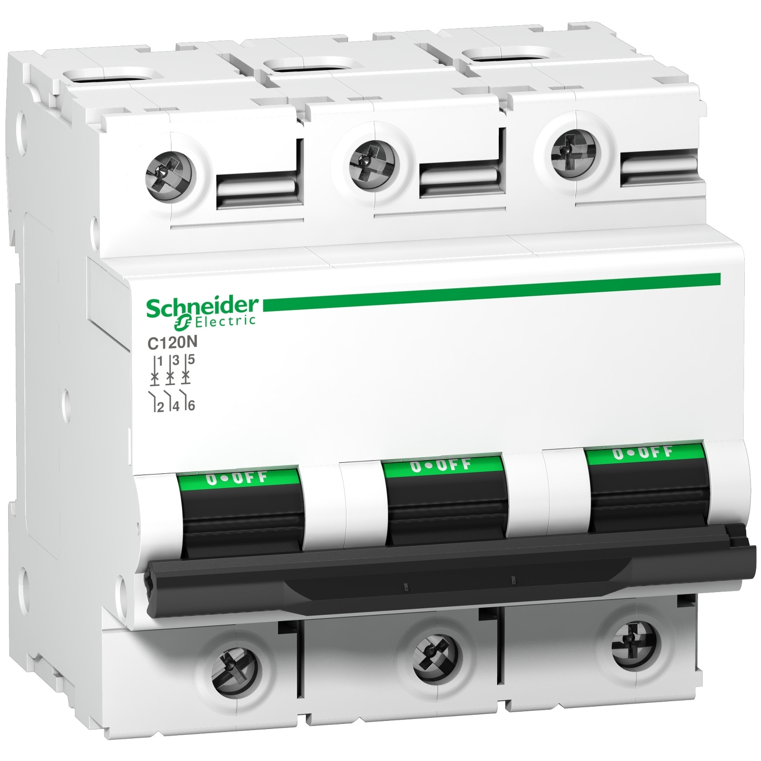 Schneider Electric automātiskais slēdzis 3P C80A 10kA C120N Acti9, A9N18365 cover photo