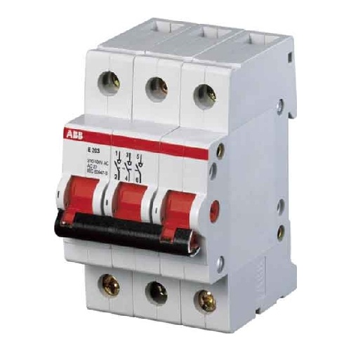 ABB slodzes atvienošanas slēdzis 3P 100A 3NO Compact Home E203, 2CDE283001R0100 cover photo