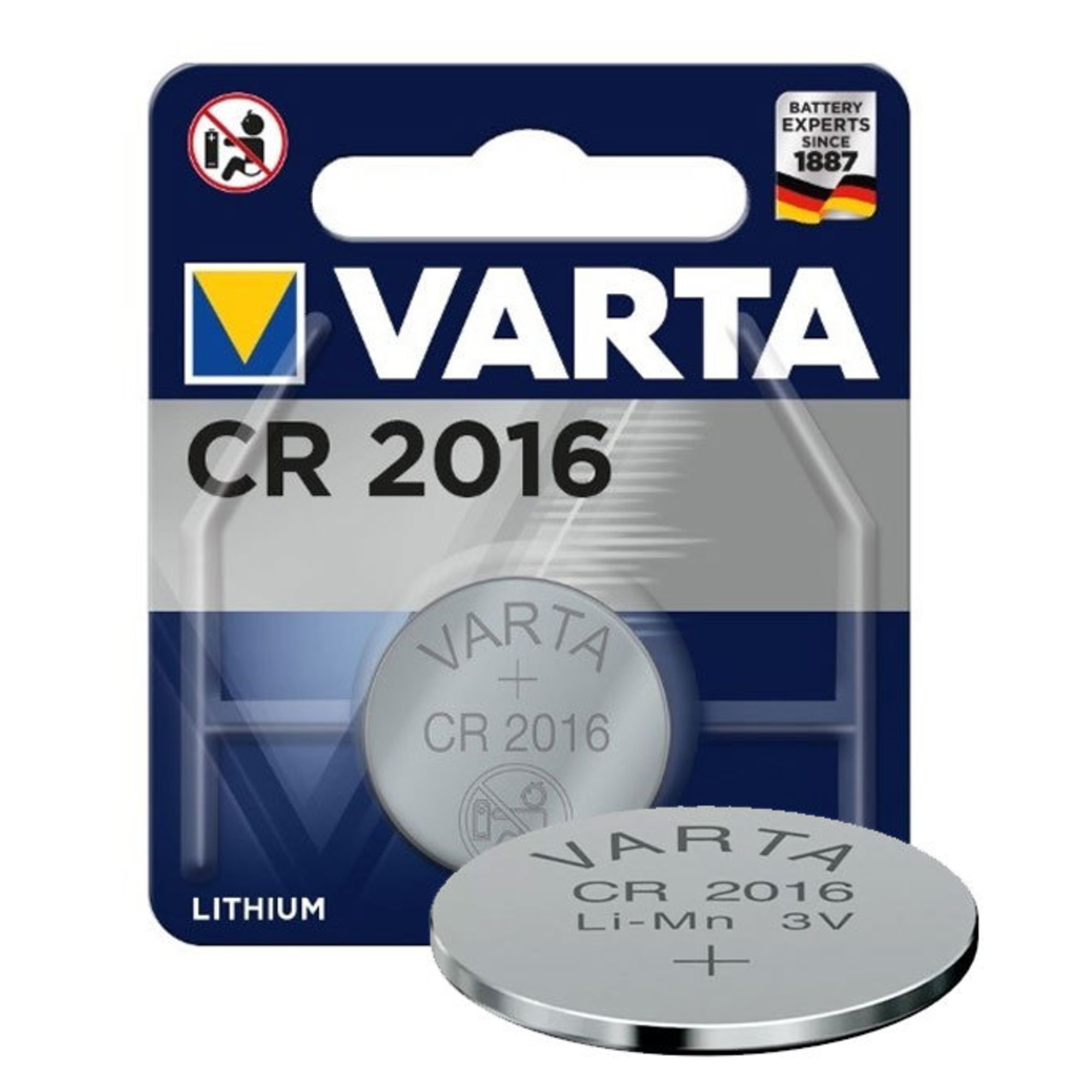Varta litija baterija CR2016 3V blisterī 1 gab., 06016101401 cover photo