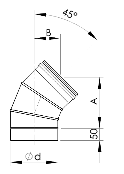 Almeva dūmvada līkums 45gr EW/160, IVESB416 cover photo