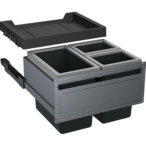 Franke FX 60 atkritumu šķirošanas sistēma, atvēršana frontāli ar durvīm - 26L+2x11L, 121.0557.763 cover photo