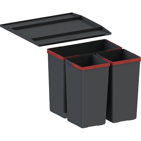 Franke Easy Sort 45, tilpumi 1 x 14.5 L + 2 x 7.5 L atkritumu šķirošanas sistēma, 121.0494.150 cover photo