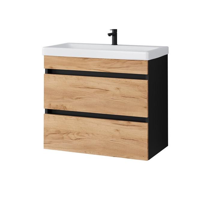 Riva izlietnes skapītis ar 2 atvilknēm, paredzēts izlietnei RIVA63C, SA 63-6 Gold Craft Oak cover photo