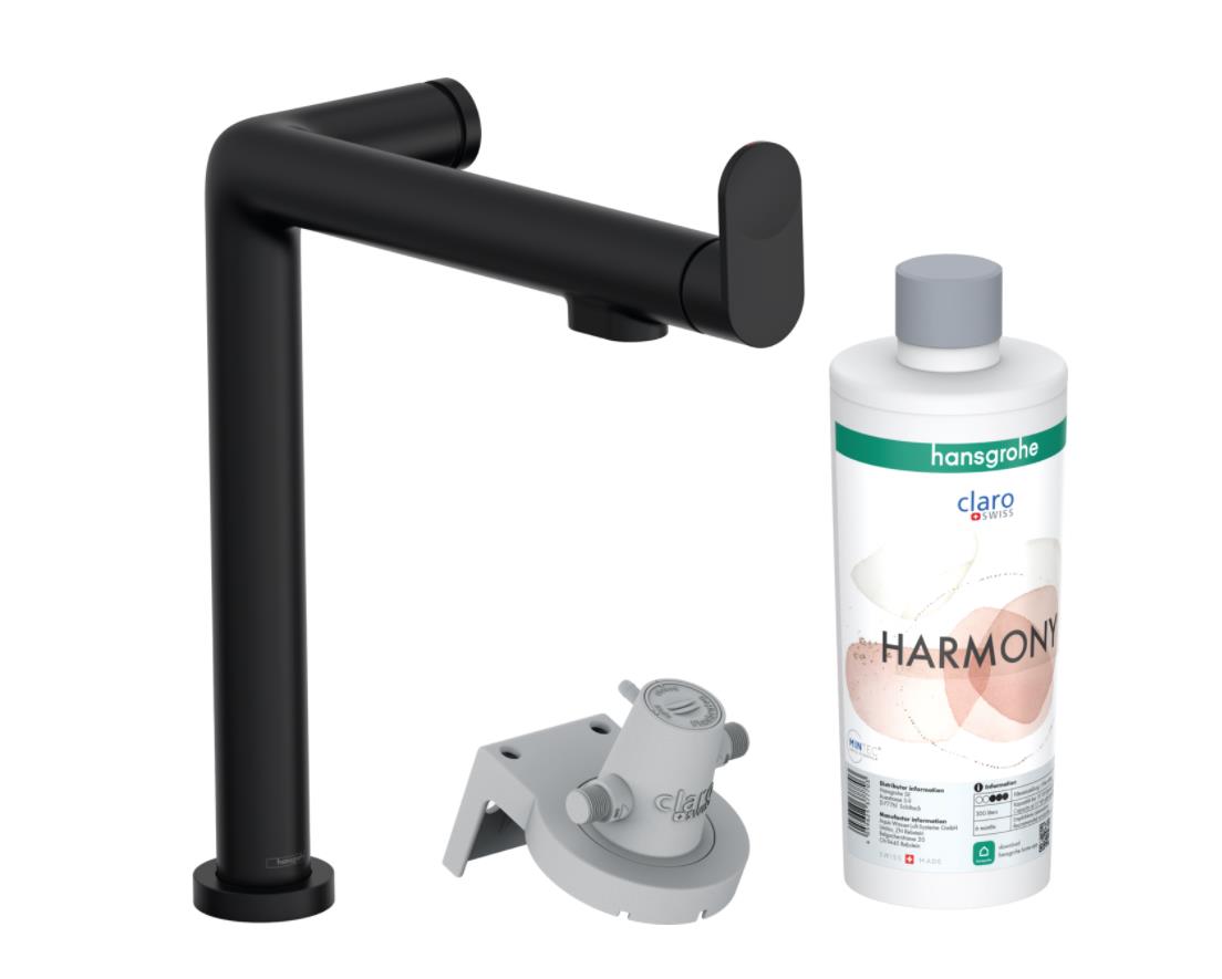 Hansgrohe virtuves izlietnes maisītājs Aqittura M91 FilterSystem 240, matēts melns, HG76802670 cover photo