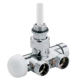 Carlo Poletti radiatora monobloks One-Thermo, 1/2" x 24-19, 90°, hroms, bez termogalvas, V86111B cover photo