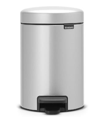 Brabantia atkritumu tvertne ar pedāli NewIcon, 3l, metallic grey, 22113260 cover photo